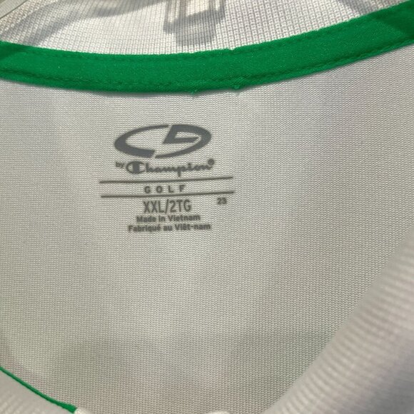 Champion Men's 3-Button White Golf Polo Shirt Size XXL Activewear Short Sleeve - Picture 12 of 16